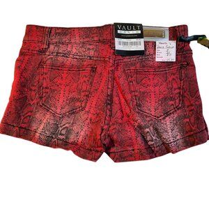 NWT Women's Red Snake Skin Shorts Size 5